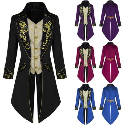 Abrigo Steampunk para Hombre Esmoquin Disfraz Medieval Gótico Victoriano Frocker Uniforme Fiesta Retro Casual Halloween Chaquetas Levita