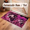 Fantasy Magic Theme Crystal Velvet Floor Rug Personalized Custom Name Text Warm Carpet Home Decoration