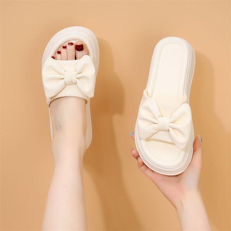 

Temperament thick-bottomed fairy sandals 2025 new muffin flat-bottomed fashionable versatile casual wear beach slippers 40