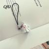 Ghost Charm Keychain Pendant Cartoon Shape Halloween Party Fun Phone with Lanyard Backpack Accessories