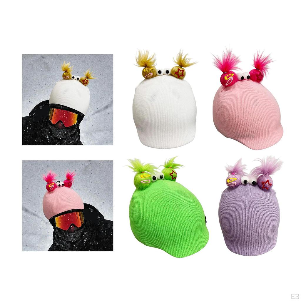 Cartoon-Themed Ski Helmet Decoration and Warm Covering