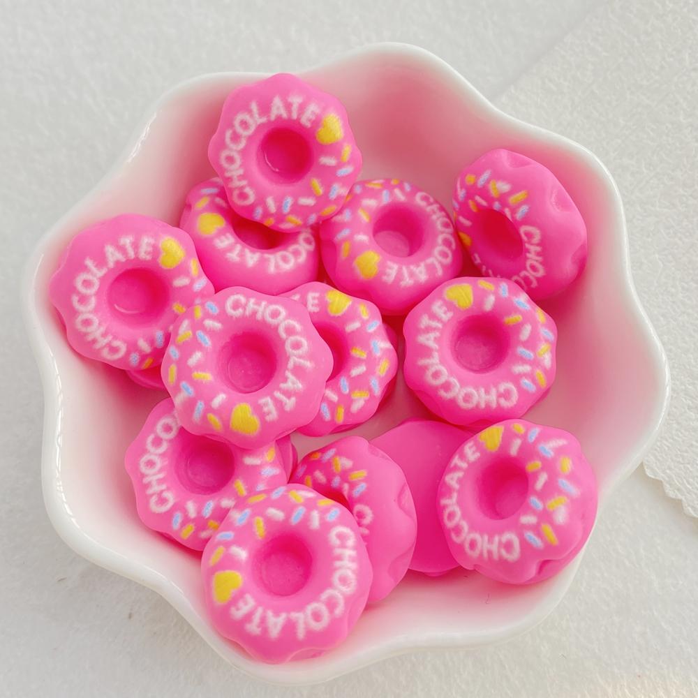 10pcs Mix Resin 3D Sweet Colorful Cartoon Donut Bread Flat back Simulation Foods Scrapbook Figurines DIY Decor Crafts