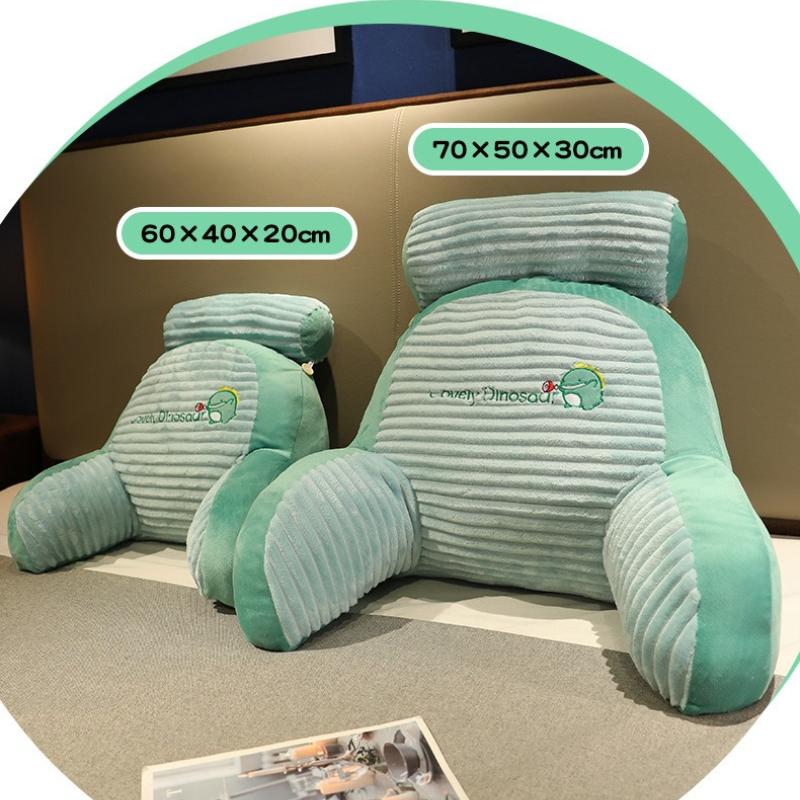 Dormitory Office Bedside Backrest Cushion - Cartoon Cute Large Pillow Waist Support for Bed Reading Playing Sofa-Like Comfort Bolster