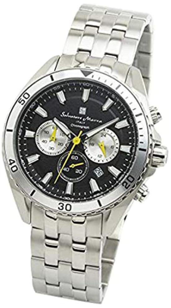 

Genuine Salvatore Marra Watch Salvatore Mara Chronograph Metal Belt Watch SSBK SM19113-SSBK Men s [Item]