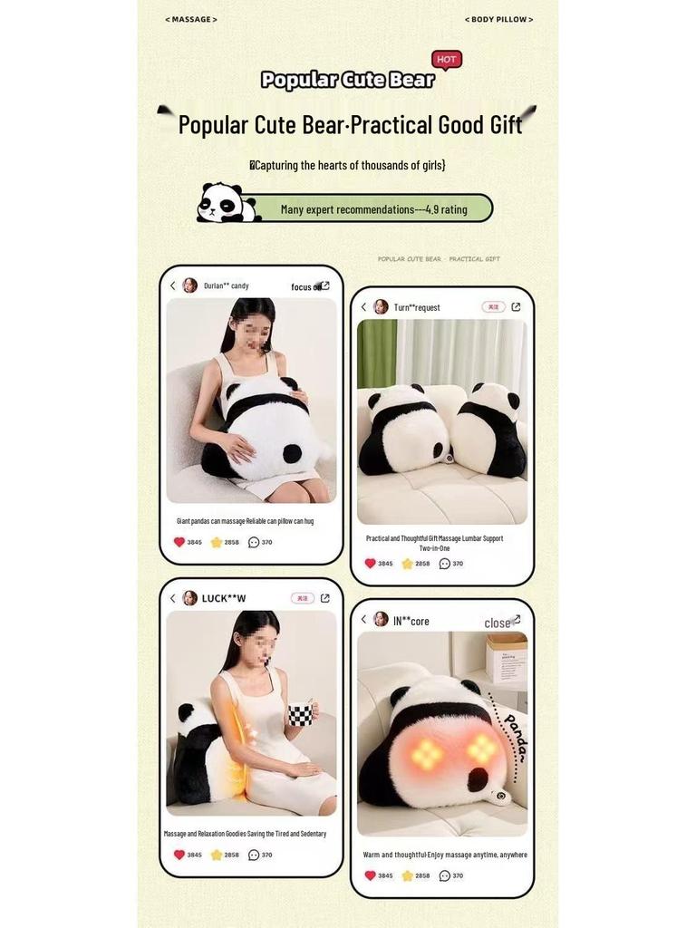 Panda Massage Pillow: Perfect Birthday, Graduation, or Anniversary Gift for Bestie, Girlfriend, or Wife.