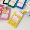 1Pc Ins Black Pu Card Holder Kpop Photo Card Display Pendant Student Id Card Storage Protective Cover Kpop Stationery