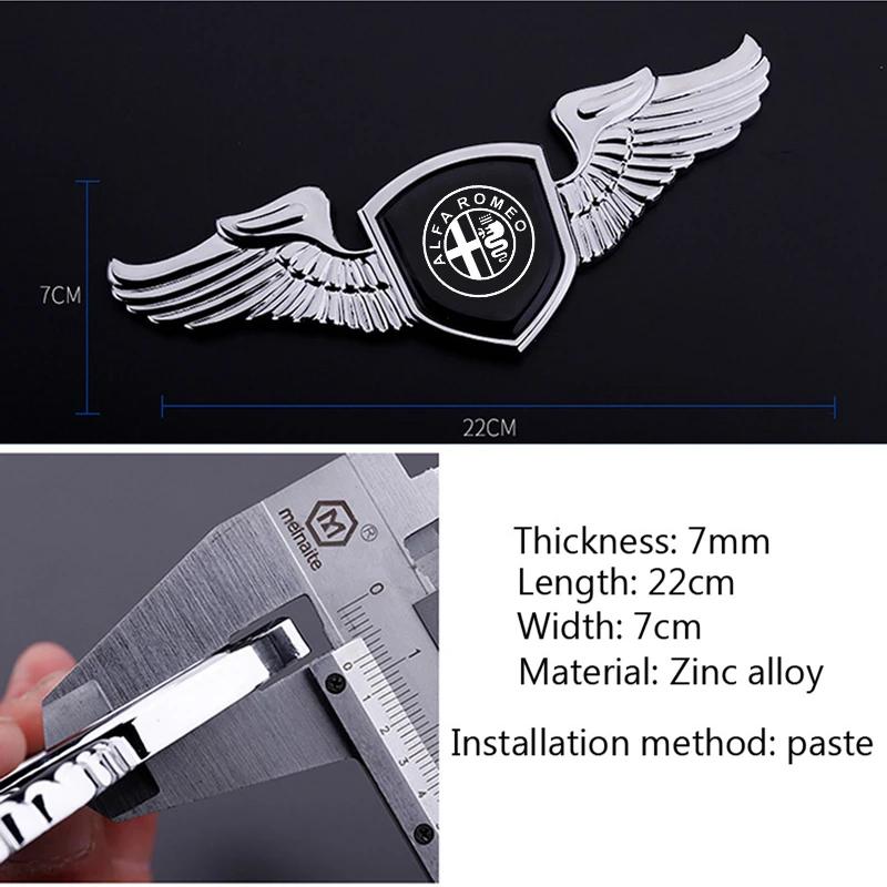 Metal Chromed Car Front Hood Emblem Badge Sticker for Alfa Romeo 156 159 147 155 Mito Giulia GT Giulietta Stelvio Tonale 4C 8C zk1