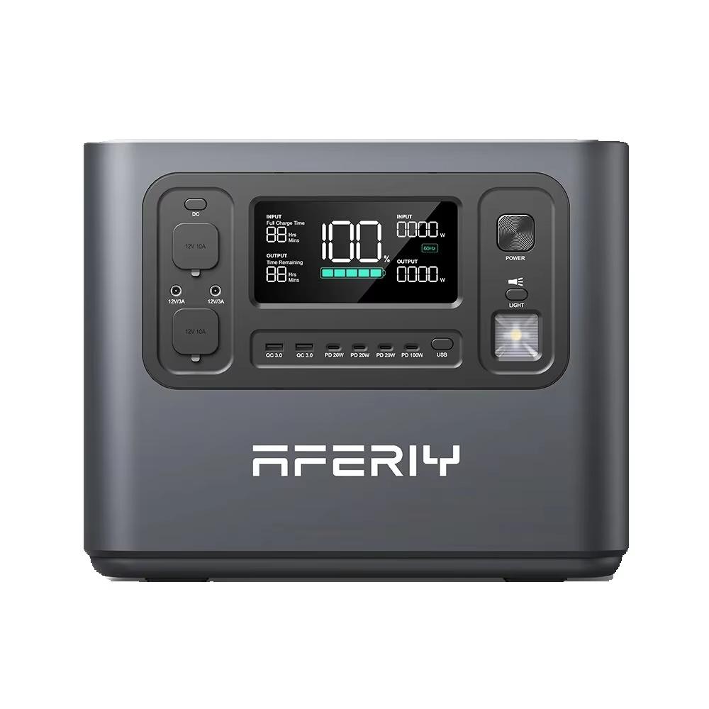 AFERIY P210 Portable Power Station 2400W 2048Wh, LiFePO4 Battery (4000+ Cycles), 13 Outputs APP Control, 10ms UPS Home Backup