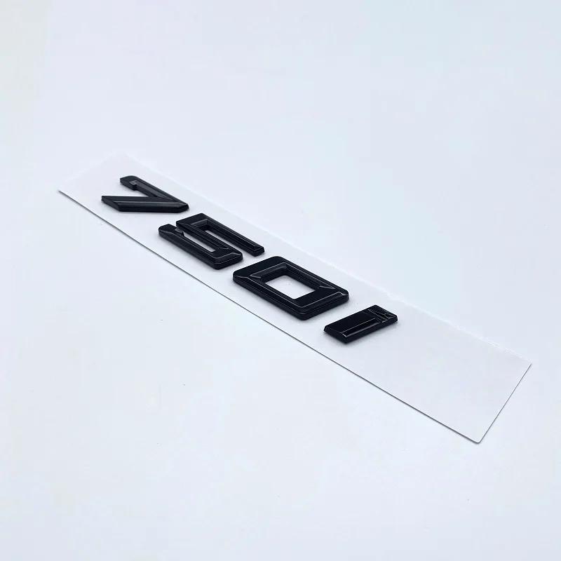 New Font Numbers Letters 730i 740i 745i 750i 760i Top ABS Emblem for BMW 7 Series Car Trunk Nameplate Logo Sticker Black Chrome