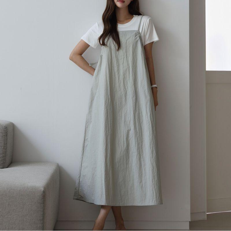 

Korean Style Plus size women clothing Chubby Girl off-Neck Light Gray off-Neck Hide Meat Loose Adjustable Sling Dress L-4XL Light gray 4XL