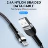 Wozinsky Wnbal1 Cable Usb-A / Lightning 2.4A 1 M - Black