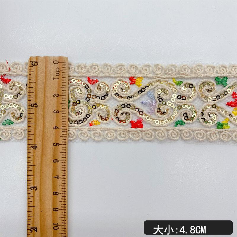 4m/13.12ft Each Pack Lace Sewing Embroidery Trims White Big Wide Ribbons Curtain Curve Accessory Handmade DIY Craft Flower Bra Dress Gowns Decoration