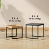 Set of Two Boxy Nesting Tables - Black/Wood-Effect