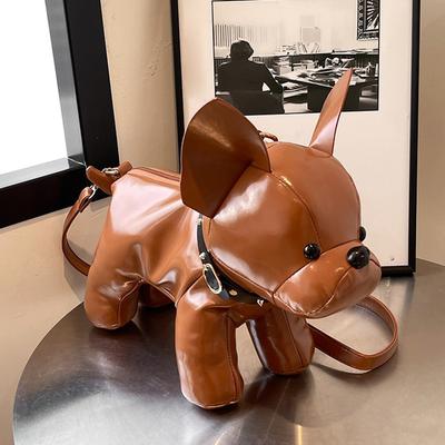 Cute Puppy Stereo Doll Crossbody Bag 2025 New Original Personality Doll Animal Shoulder Bag PU Waterproof Messenger Bag