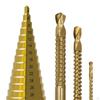 6 Pieces Multiple Hole Stepped Up Bits Opener High Speed Steel Drill Cone for Aluminium