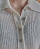 IHR Deep Button Collar Knit / Ivory