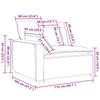 Modular Sofa End Module with Armrest and Cushions Burgundy 100 Cm