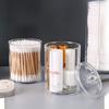 1pcs Acrylic Storage Box Makeup Cotton Swab Container Round Plastic Jar Organizer Cosmetics Pad Jewelry Storage Container