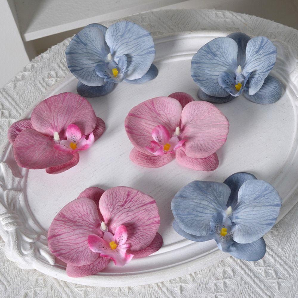 Headdress Simulated Flower Handmade Accessories Butterfly Orchid Flower Earring   Women