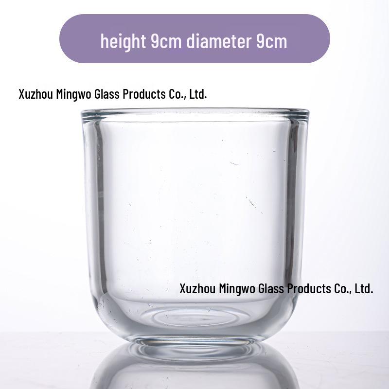 European Style Thick-Walled Crystal Glass Candle Holder for Aromatherapy and DIY Candles