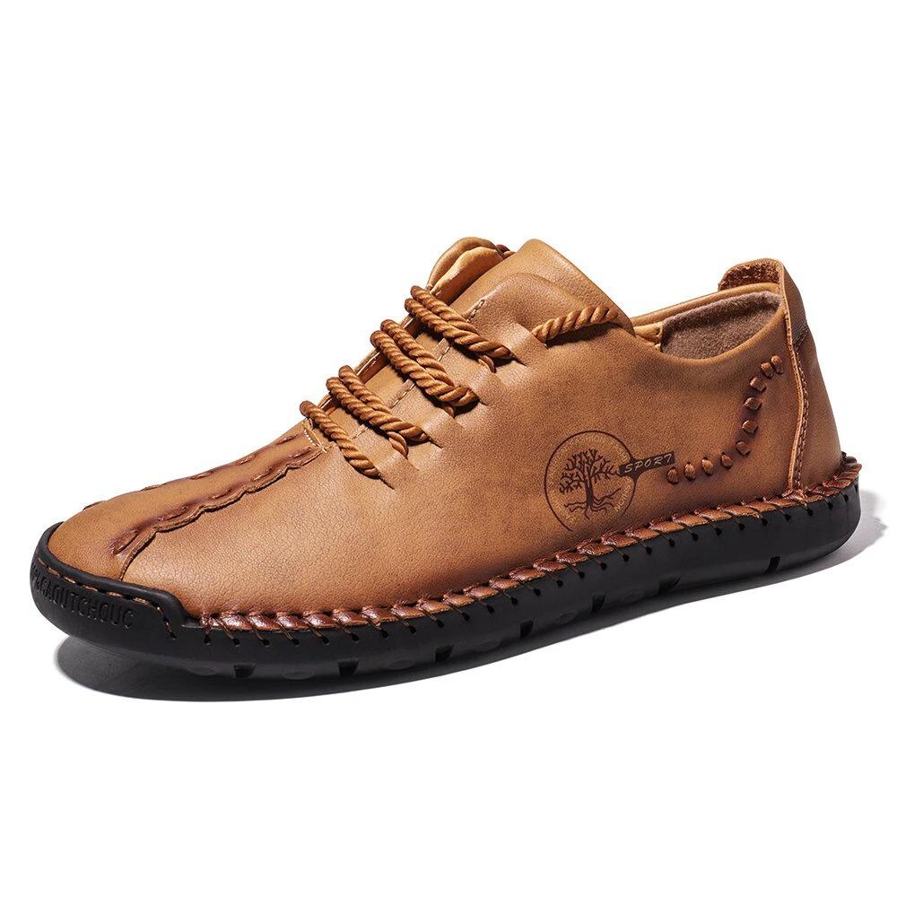 Spring 2026 Men's Casual Leather Driving Shoes - Large Size, Handmade, Hot Selling
