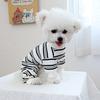 Pet circle, pet clothes, dog and cat clothing, clothing, one-piece black and white strip home clothes