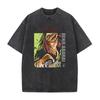 Bleach Kenpachi Zaraki Capitano della 11ª Divisione T-shirt Oversize Lavata Vintage | T-shirt Streetwear Anime Unisex