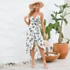 Women's New Sexy Camisole Irregular Dress Long Camisole Floral Beach Dress