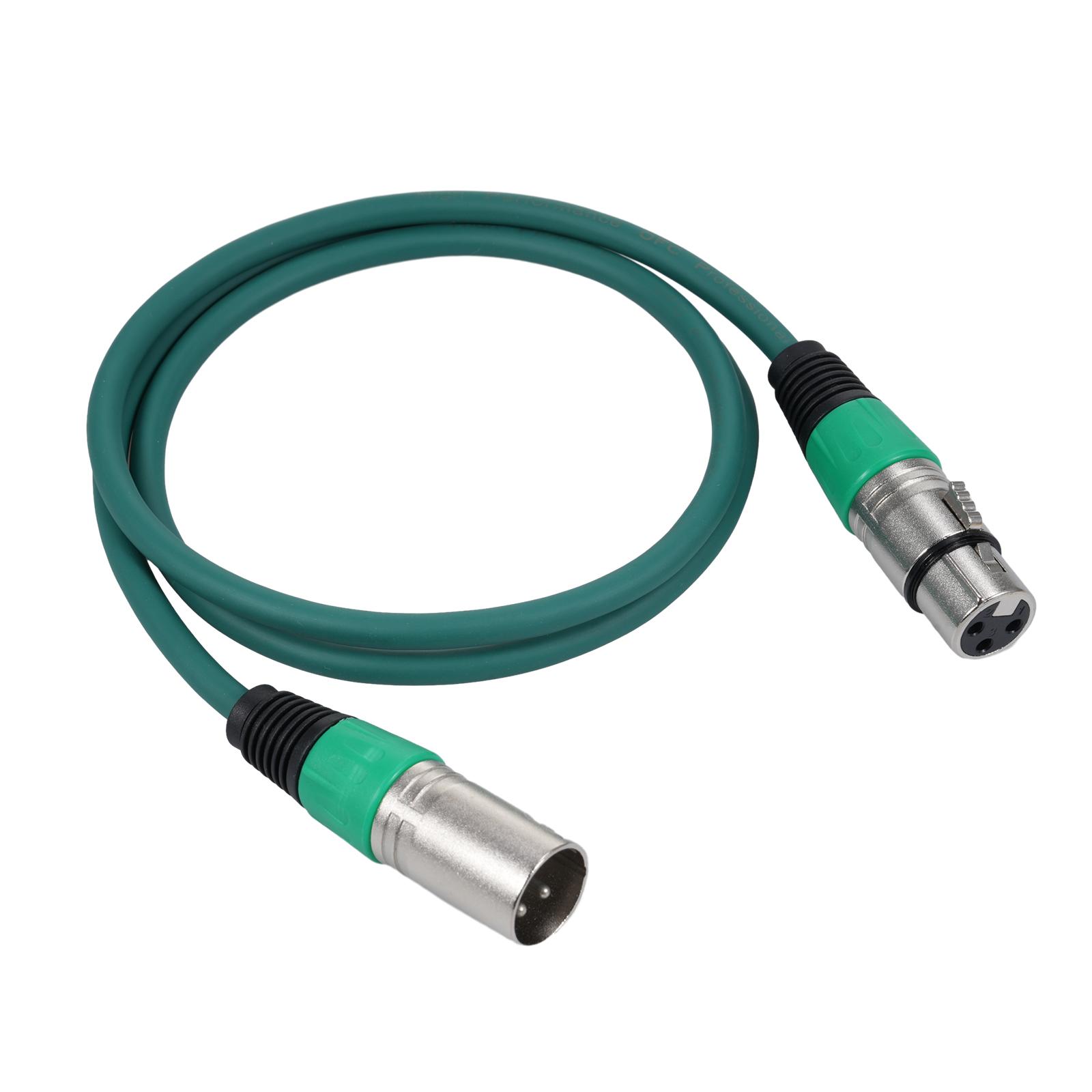 1 confezione di cavi DMX a 3 pin, cavi patch XLR maschio femmina, cavo segnale DMX512, cavo microfono, cavo XLR verde