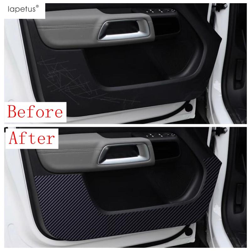 Samochód Wewnętrzne Drzwi Folia Ochronna Przed Kopnięciami Odporna Na Zarysowania Naklejki W Stylu Włókna Węglowego Akcesoria Do Citroen C5 Aircross 2018 - 2024