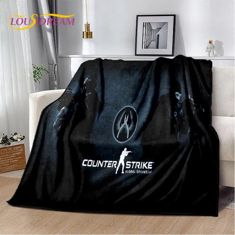 CS GO,Game Gamer,Counter Strike Soft Plush Blanket,Flannel Blanket Throw Blanket for Living Room Bedroom Bed Sofa Picnic Cover