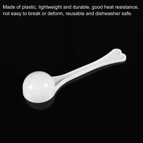 uxcell 15-Piece Micro Spoon, 3g Measuring Scoop, Plastic Round Bottom Mini Spoon, Flat Bottom Mini Spoon for Home Kitchen, Powder Measurement, and Bak