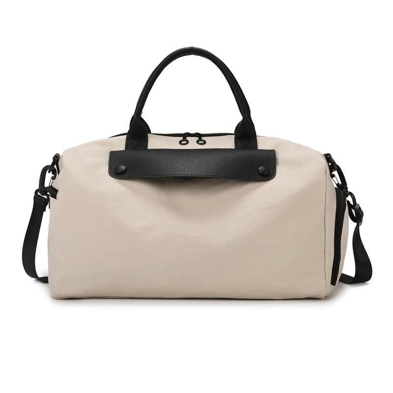 

Спортивная сумка для женщин, раздельная сумка для плавания, для сухого и мокрого плавания, спортивная портативная дорожная сумка, большая вместимость, багажная сумка бежевый