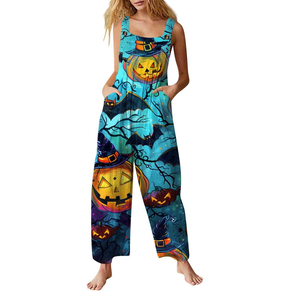 Damen Jumpsuit Bedruckter lässiger lockerer Jumpsuit