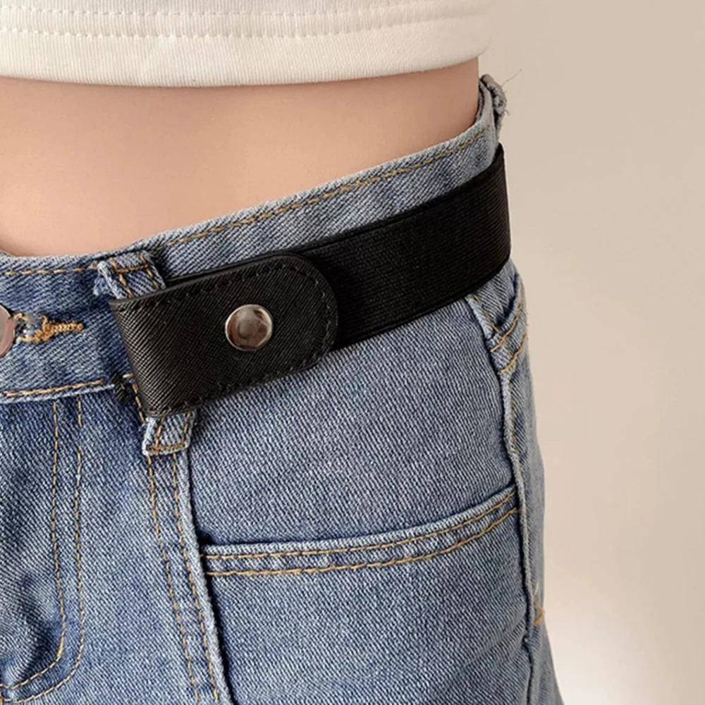 3pcs Fashion Stretchy Waist Belt Pure-Color Wear Resistant Versatile Adjustables Soft Beltfor Women Men Use Jeans Accessory