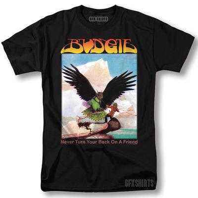 Budgie Shirt Never Turn Your Back Rock Merch Concert Tour Graphic T-Shirt