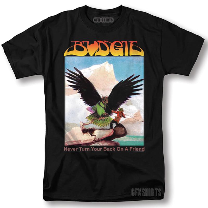 Budgie Shirt Never Turn Your Back Rock Merch Concert Tour Graphic T-Shirt