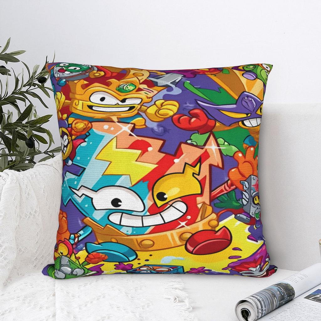 SuperThings Cartoon Pillowcase Cushion Cover Super Zings Kindergarten Throw Pillow Case Cover Car Drop Shipping 45*45cm