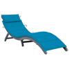 Day and Night - Day and Night Lounger with Solid Gray Acacia Wood Cushion