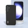 ABEEL For Samsung Galaxy S23 FE Leather Coated PC+TPU Case Carbon Fiber Texture Phone Cover