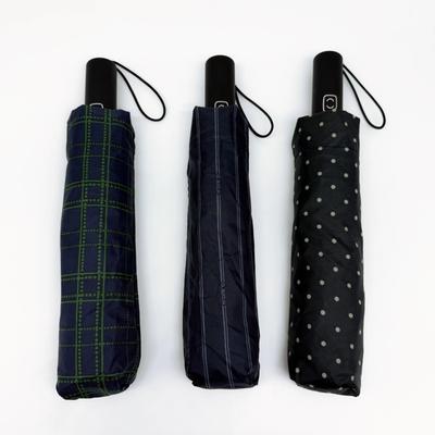 Foreign Trade Order! 10-Bone Reinforced Polka Dot Plaid 70% Off Fully Automatic Portable Windproof Folding Umbrella for Adults and Students