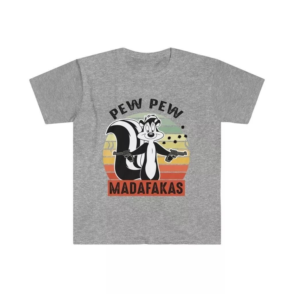 Футболка Pew Pew Madafakas Pepe Le Pew Серого Цвета BL1078 S