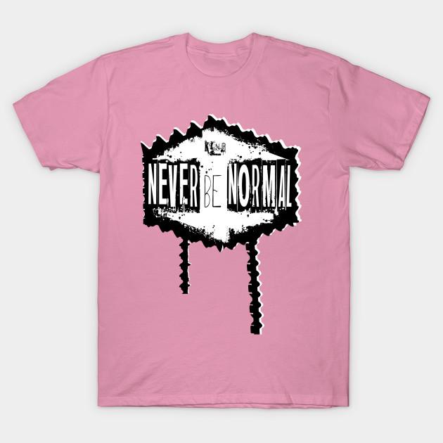 T-Shirt Damen Sei niemals normal Throwback Harajuku Print Kawaii T-Shirt Sommer Kurzarm Damen T-Shirt Top Tee