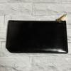 Used SAINT LAURENT PARIS Card Case Black Gold Hardware Leather Fragment Case Tag