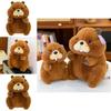 Plush Groundhog Toy With Long Pile Fur For Kids Playroom Decor