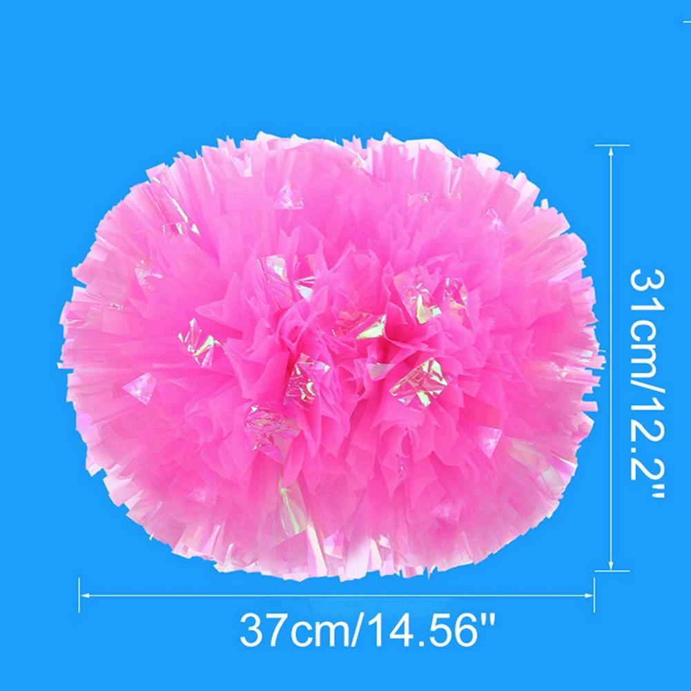 2PCS Colorful Game Pompoms DIY Cheap Cheerleading Cheering Flower Ball Finger Ring Dance Sports Match Product Club Sport Supply