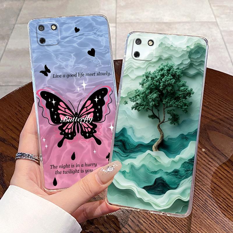 Jelly Casing For Huawei Y5P 2020 / Honor 9s Fundas Capa Clear Silicone Soft TPU Back Cover Cute Cat Rabbit Heart Protective Case