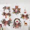 Rattan Christmas Wreath Hanging Ornament for Door & Wall Decoration