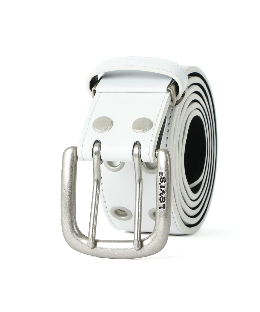 Levi s Double Pin Belt Synthetic Leather Casual Fashion Gift white Free белый