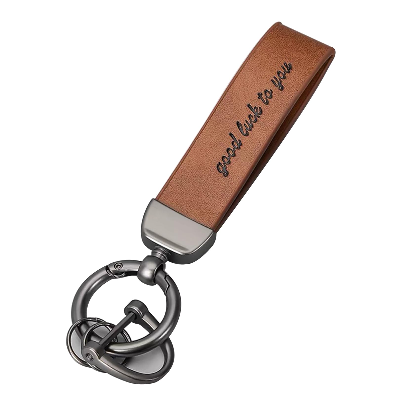 

ESFRIAN Key Chain, Leather Car Key Chain, Men s, Stylish, Lost Prevention, Popular, Unisex, D-Ring,